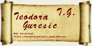 Teodora Gurešić vizit kartica